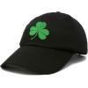 imageDALIX St Patricks Day Shamrock Hat Womens Embroidered Baseball CapBlack