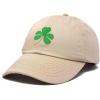 imageDALIX St Patricks Day Shamrock Hat Womens Embroidered Baseball CapKhaki