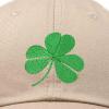 imageDALIX St Patricks Day Shamrock Hat Womens Embroidered Baseball CapKhaki
