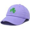 imageDALIX St Patricks Day Shamrock Hat Womens Embroidered Baseball CapLavender