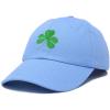 imageDALIX St Patricks Day Shamrock Hat Womens Embroidered Baseball CapLight Blue