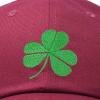 imageDALIX St Patricks Day Shamrock Hat Womens Embroidered Baseball CapMaroon