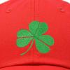 imageDALIX St Patricks Day Shamrock Hat Womens Embroidered Baseball CapRed
