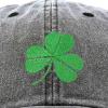 imageDALIX St Patricks Day Shamrock Hat Womens Embroidered Baseball CapWashed Black