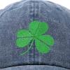 imageDALIX St Patricks Day Shamrock Hat Womens Embroidered Baseball CapWashed Navy Blue