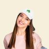 imageDALIX St Patricks Day Shamrock Hat Womens Embroidered Baseball CapWhite