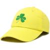 imageDALIX St Patricks Day Shamrock Hat Womens Embroidered Baseball CapYellow
