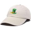 imageSt Patricks Leprechaun Hat Womens Embroidered Baseball CapBeige