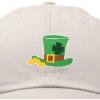imageSt Patricks Leprechaun Hat Womens Embroidered Baseball CapBeige
