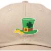 imageSt Patricks Leprechaun Hat Womens Embroidered Baseball CapKhaki