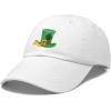 imageSt Patricks Leprechaun Hat Womens Embroidered Baseball CapWhite