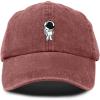 imageDALIX Astronaut Hat Galaxy Spaceman Baseball Caps for Men WomenWashed Red