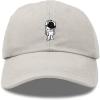 imageDALIX Astronaut Hat Galaxy Spaceman Baseball Caps for Men WomenWashed Stone White
