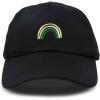 imageDALIX Embroidered Lucky Rainbow St Patricks Day Saint Pattys Dad Cap Hat WomenBlack