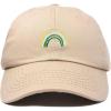 imageDALIX Embroidered Lucky Rainbow St Patricks Day Saint Pattys Dad Cap Hat WomenKhaki