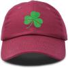 imageDALIX St Patricks Day Shamrock Hat Womens Embroidered Baseball CapMaroon