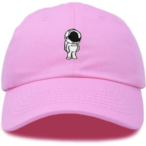 imageDALIX Astronaut Hat Galaxy Spaceman Baseball Caps for Men WomenLight Pink