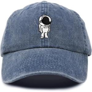 imageDALIX Astronaut Hat Galaxy Spaceman Baseball Caps for Men WomenNavy Blue Vintage