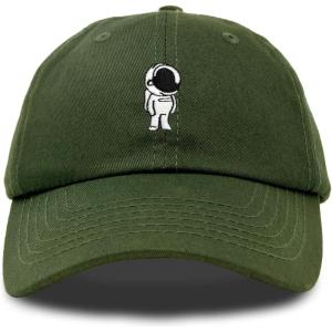 imageDALIX Astronaut Hat Galaxy Spaceman Baseball Caps for Men WomenOlive