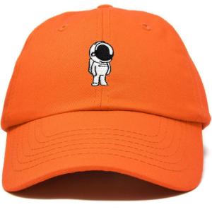 imageDALIX Astronaut Hat Galaxy Spaceman Baseball Caps for Men WomenOrange
