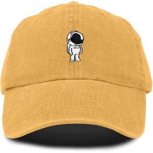 imageDALIX Astronaut Hat Galaxy Spaceman Baseball Caps for Men WomenWashed Gold