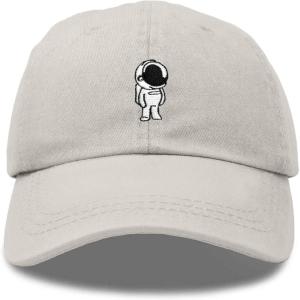 imageDALIX Astronaut Hat Galaxy Spaceman Baseball Caps for Men WomenWashed Stone White