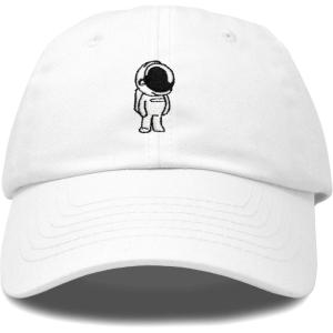 imageDALIX Astronaut Hat Galaxy Spaceman Baseball Caps for Men WomenWhite