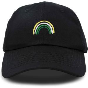 imageDALIX Embroidered Lucky Rainbow St Patricks Day Saint Pattys Dad Cap Hat WomenBlack