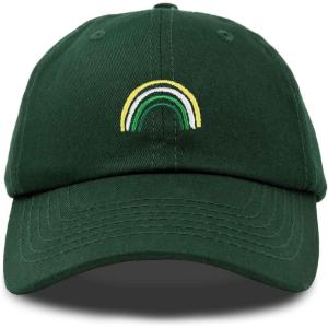 imageDALIX Embroidered Lucky Rainbow St Patricks Day Saint Pattys Dad Cap Hat WomenDark Green