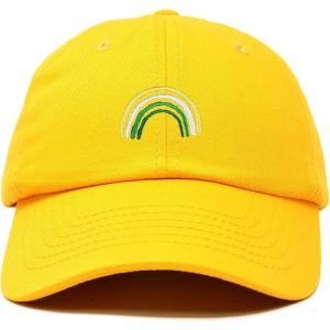 imageDALIX Embroidered Lucky Rainbow St Patricks Day Saint Pattys Dad Cap Hat WomenGold