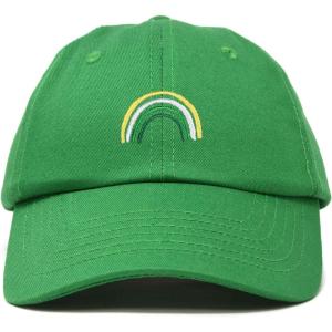 imageDALIX Embroidered Lucky Rainbow St Patricks Day Saint Pattys Dad Cap Hat WomenKelly Green