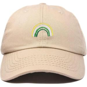 imageDALIX Embroidered Lucky Rainbow St Patricks Day Saint Pattys Dad Cap Hat WomenKhaki
