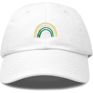 imageDALIX Embroidered Lucky Rainbow St Patricks Day Saint Pattys Dad Cap Hat WomenWhite