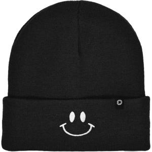 imageDALIX Embroidered Smile Face Beanie Skull CapBlack