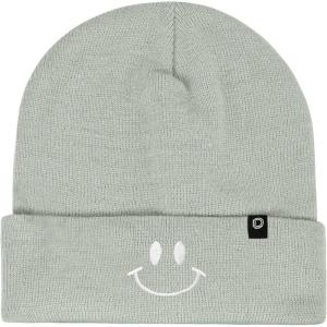 imageDALIX Embroidered Smile Face Beanie Skull CapLight Gray