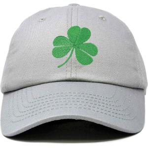 imageDALIX St Patricks Day Shamrock Hat Womens Embroidered Baseball CapGray