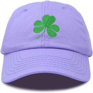 imageDALIX St Patricks Day Shamrock Hat Womens Embroidered Baseball CapLavender