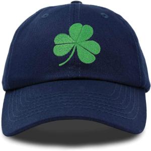 imageDALIX St Patricks Day Shamrock Hat Womens Embroidered Baseball CapNavy Blue