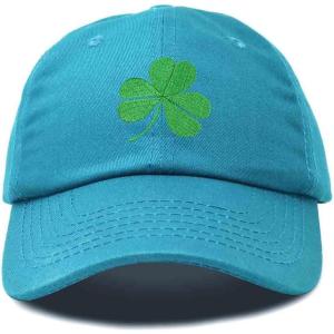 imageDALIX St Patricks Day Shamrock Hat Womens Embroidered Baseball CapTeal