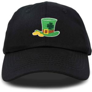 imageSt Patricks Leprechaun Hat Womens Embroidered Baseball CapBlack
