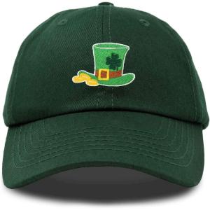 imageSt Patricks Leprechaun Hat Womens Embroidered Baseball CapDark Green
