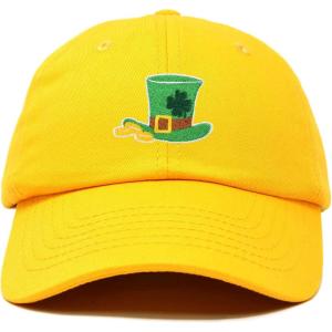 imageSt Patricks Leprechaun Hat Womens Embroidered Baseball CapGold