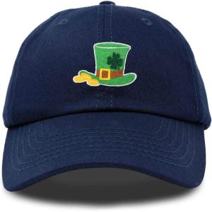 imageSt Patricks Leprechaun Hat Womens Embroidered Baseball CapNavy Blue