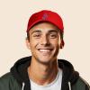 imageDALIX Donut Embroidered Mens Cotton Dad Hat Baseball CapRed