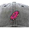 imageDALIX Donut Embroidered Mens Cotton Dad Hat Baseball CapWashed Black