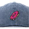 imageDALIX Donut Embroidered Mens Cotton Dad Hat Baseball CapWashed Navy Blue