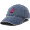 imageDALIX Donut Embroidered Mens Cotton Dad Hat Baseball CapWashed Navy Blue