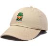 imageDALIX Embroidered Lucky Gnome St Patricks Dad Saint Pattys Cap Hat WomenKhaki