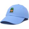 imageDALIX Embroidered Lucky Gnome St Patricks Dad Saint Pattys Cap Hat WomenLight Blue