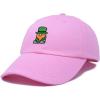 imageDALIX Embroidered Lucky Gnome St Patricks Dad Saint Pattys Cap Hat WomenLight Pink